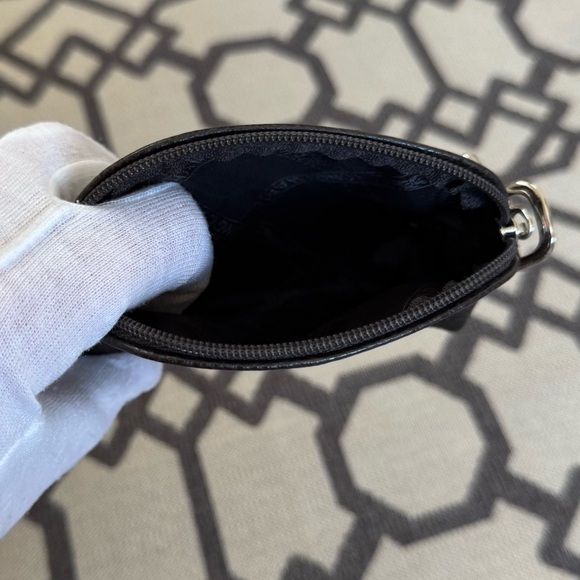 Longchamp Le Foulonne Brown Pebbled Leather Coin Purse Made in France - Picture 9 of 14